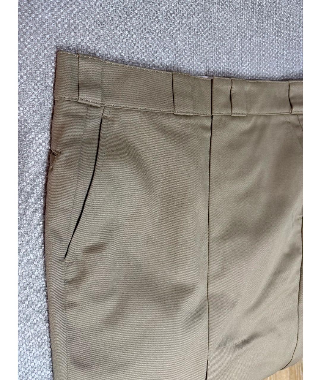 MAISON MARGIELA Хаки хлопковая юбка миди, фото 3