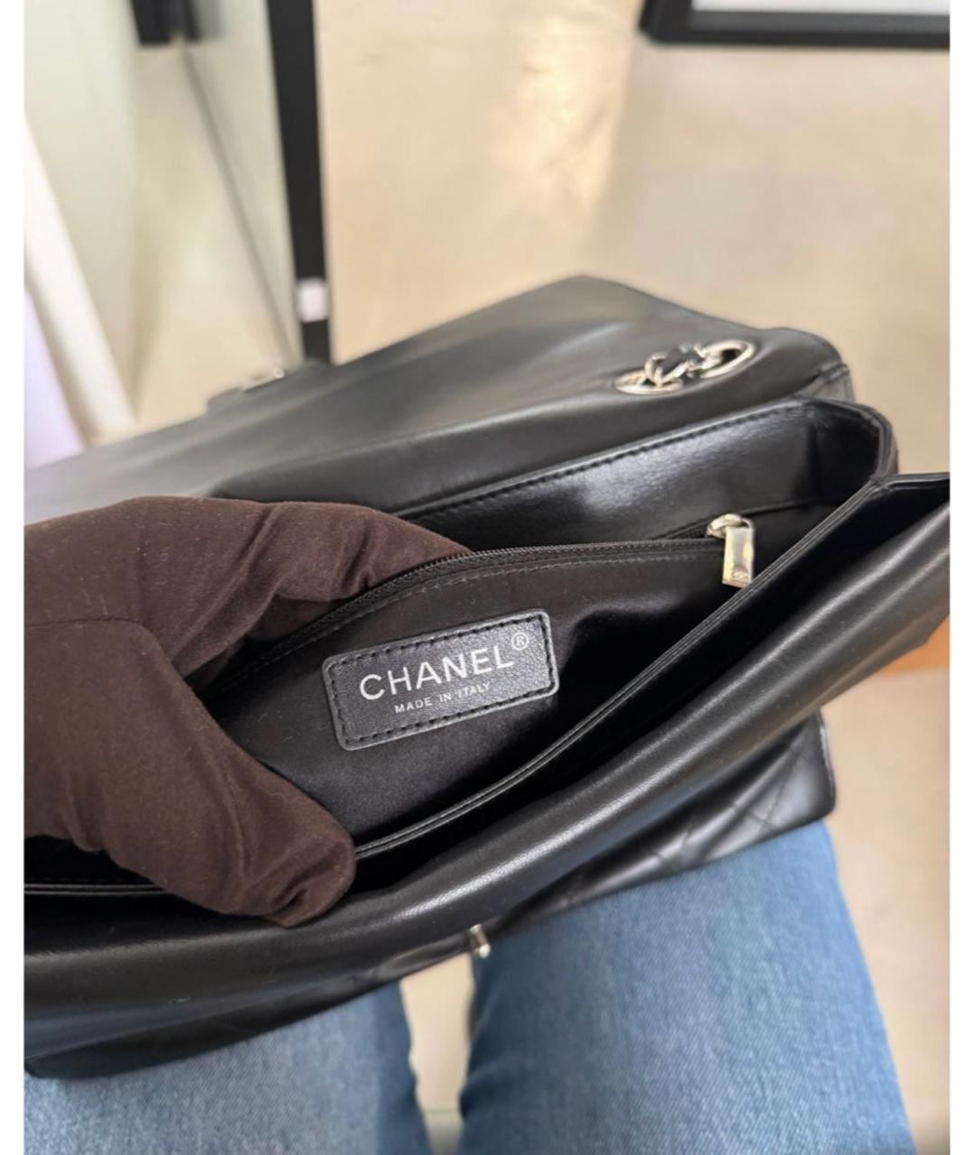 CHANEL Черная кожаная сумка через плечо, фото 3