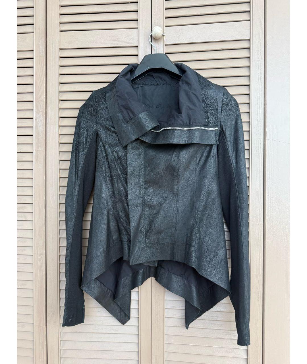 RICK OWENS Черная куртка, фото 5