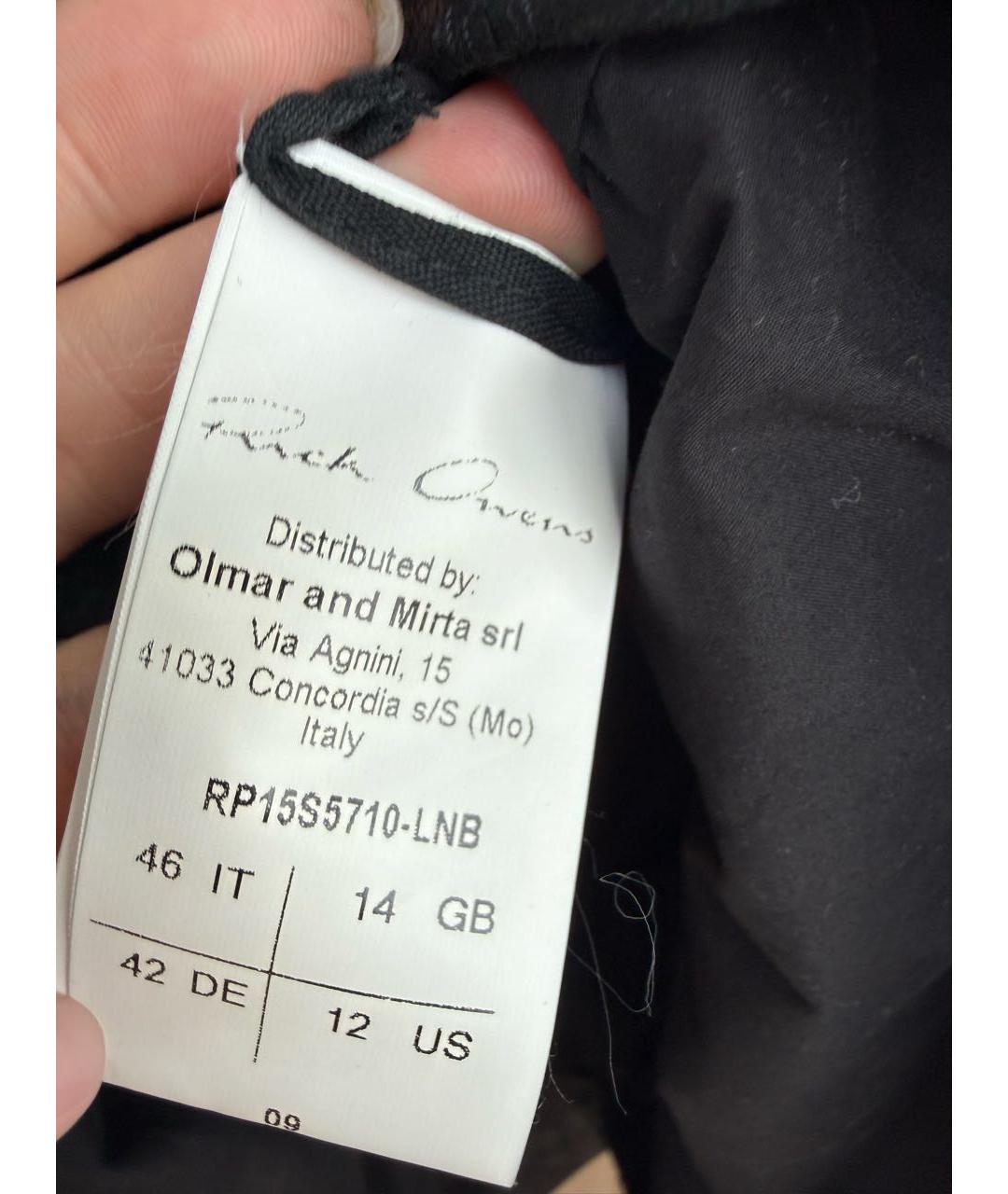 RICK OWENS Черная куртка, фото 4