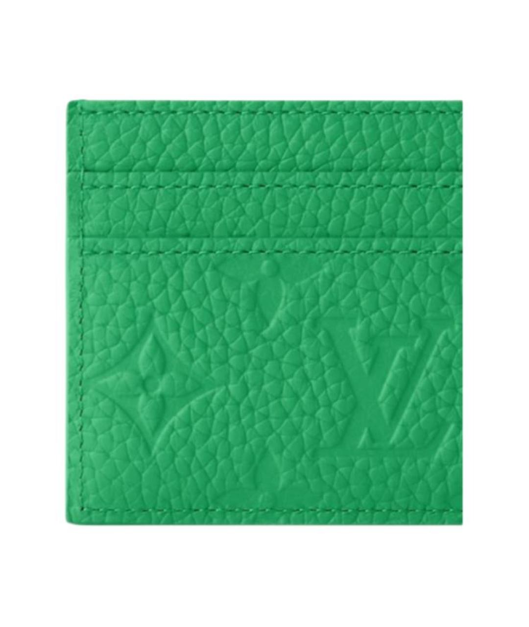 LOUIS VUITTON Зеленый кардхолдер, фото 5
