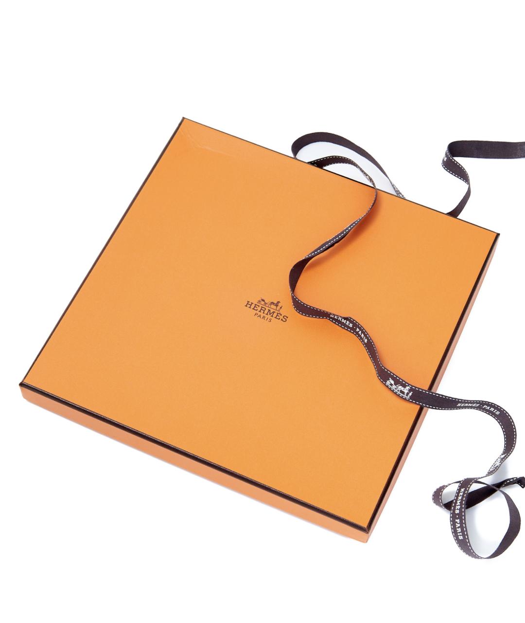 HERMES Белый шелковый платок, фото 3