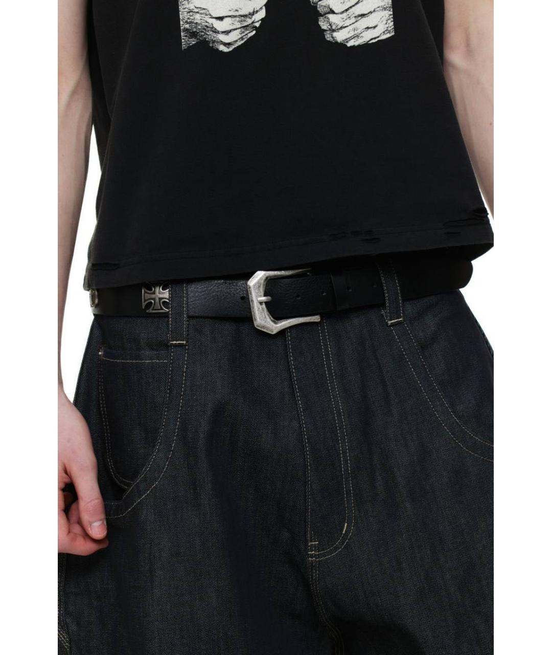 PROTOCOL INDEX Черный кожаный ремень, фото 3