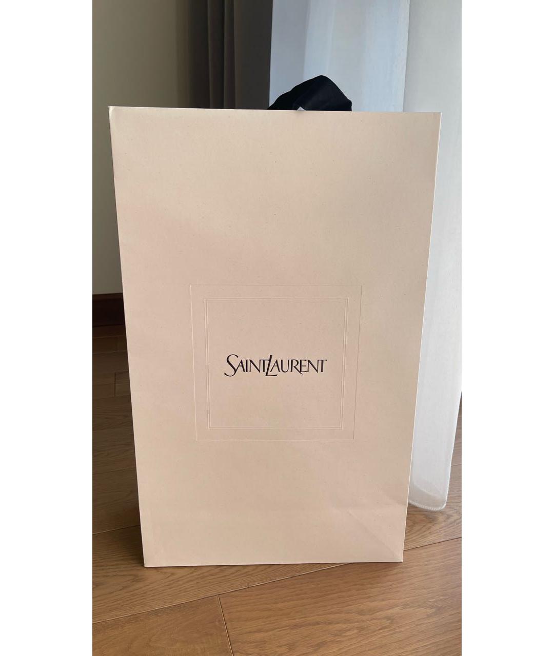 SAINT LAURENT Коричневые замшевые лоферы, фото 8