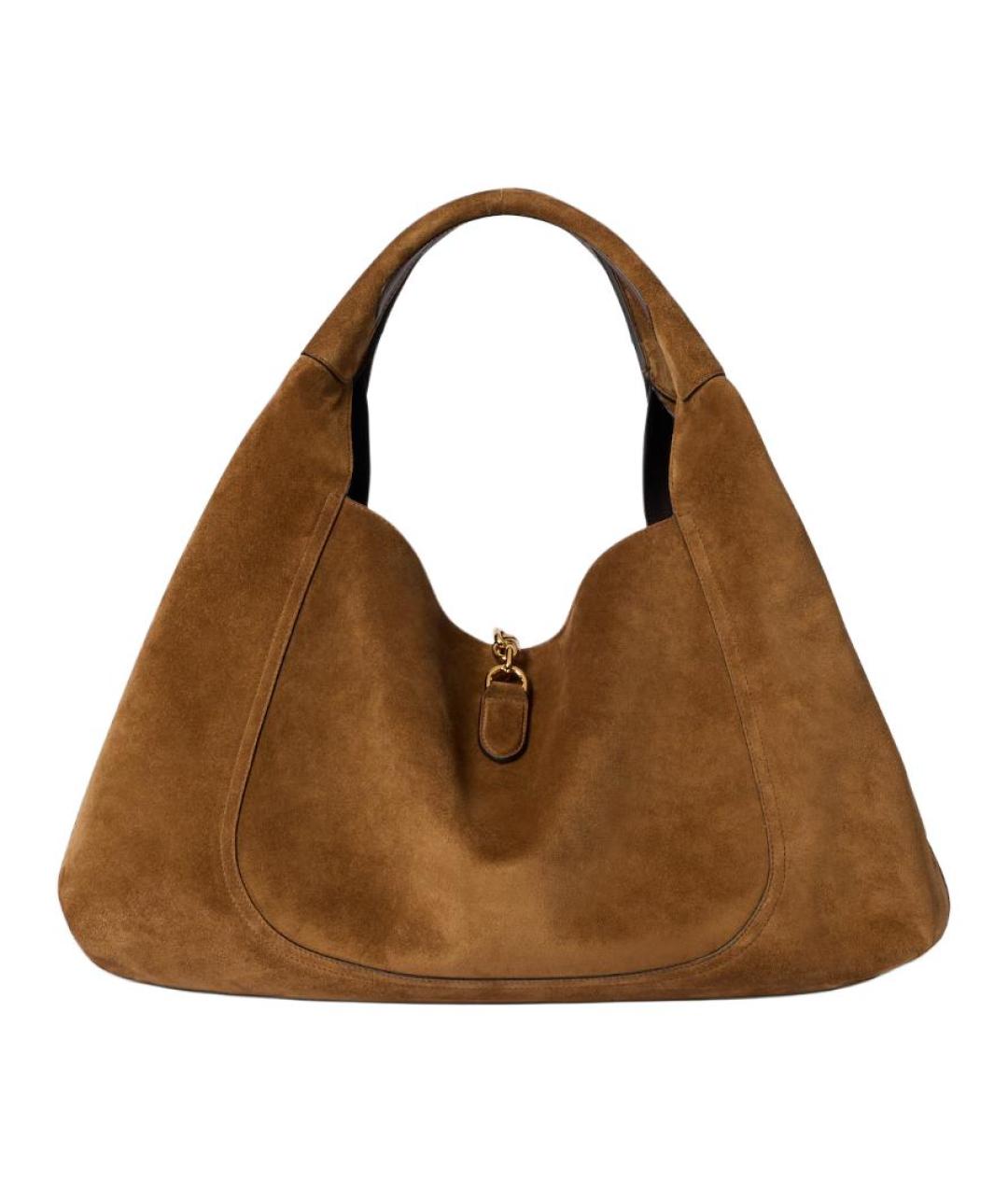 GUCCI Коричневая замшевая сумка через плечо, фото 4