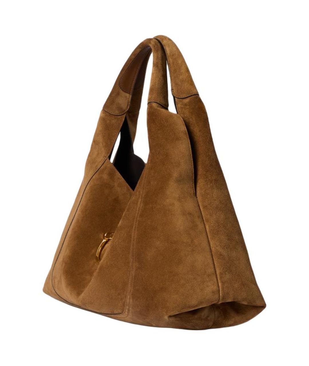 GUCCI Коричневая замшевая сумка через плечо, фото 2