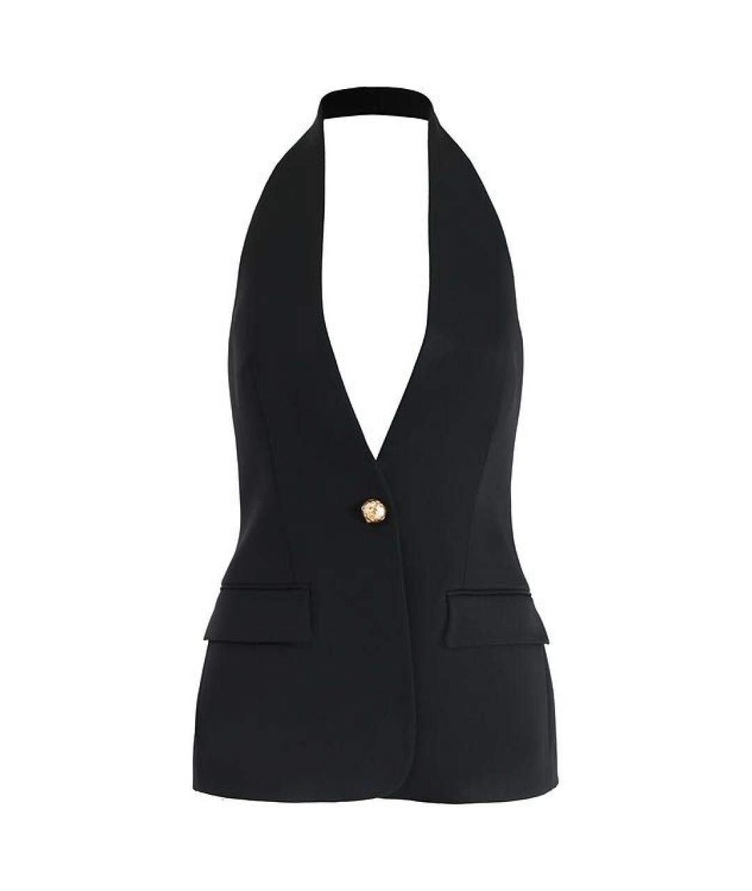 GIUSEPPE DI MORABITO Черный шерстяной жилет, фото 1