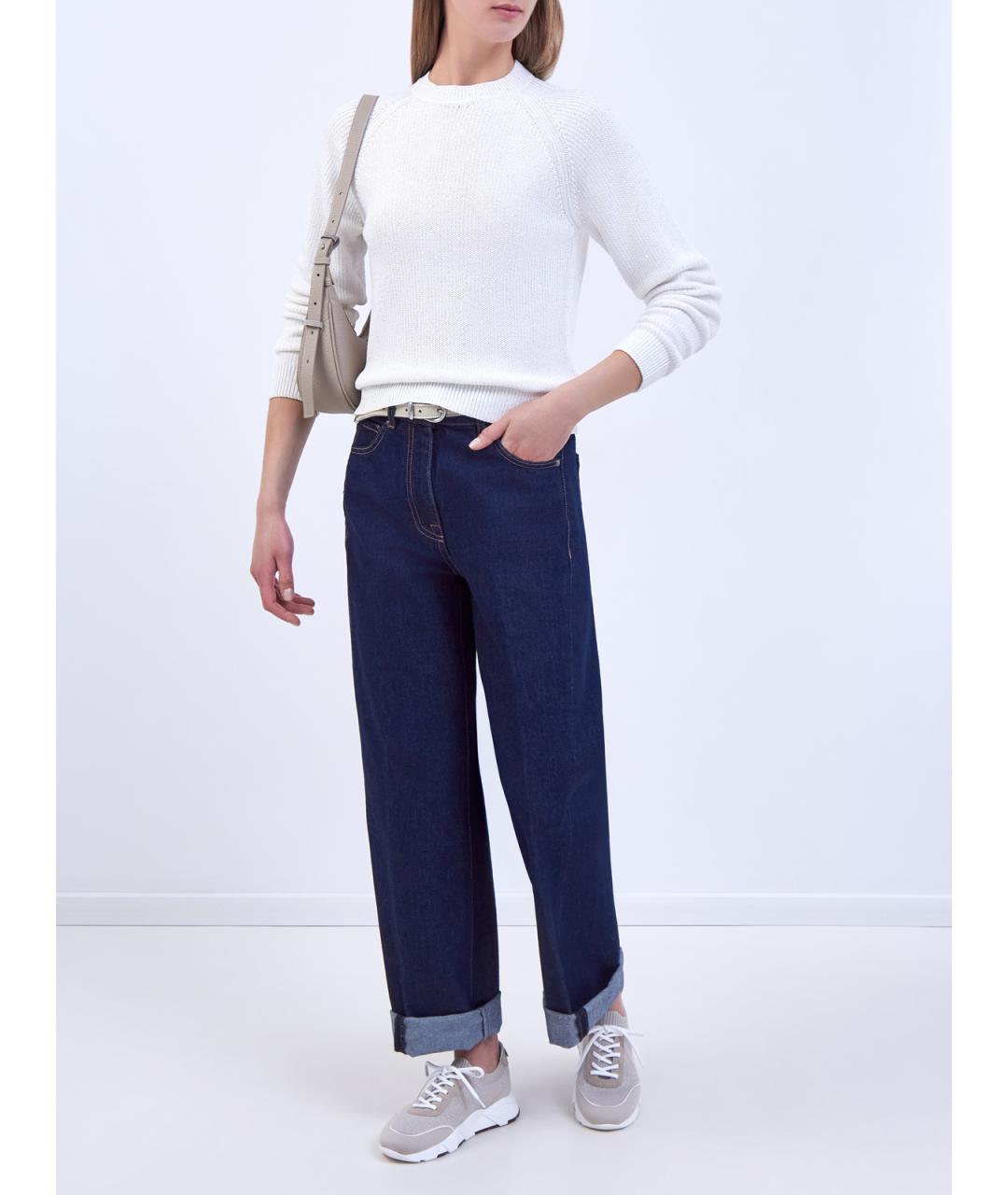 PESERICO Белый хлопковый джемпер / свитер, фото 2