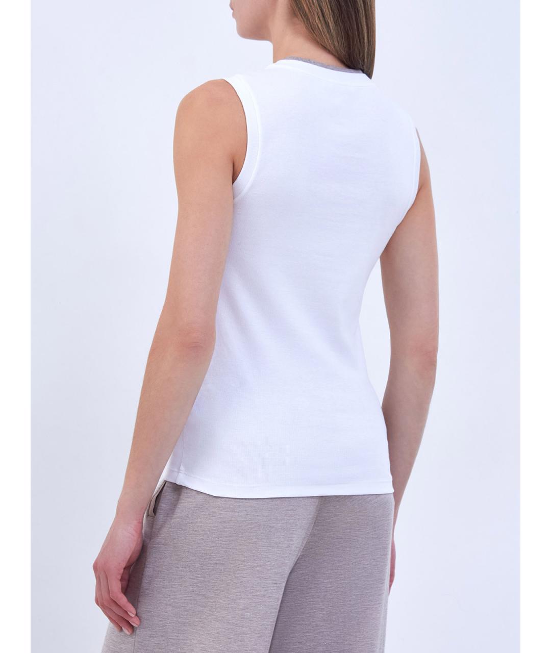 PESERICO Белая хлопковая майка, фото 4