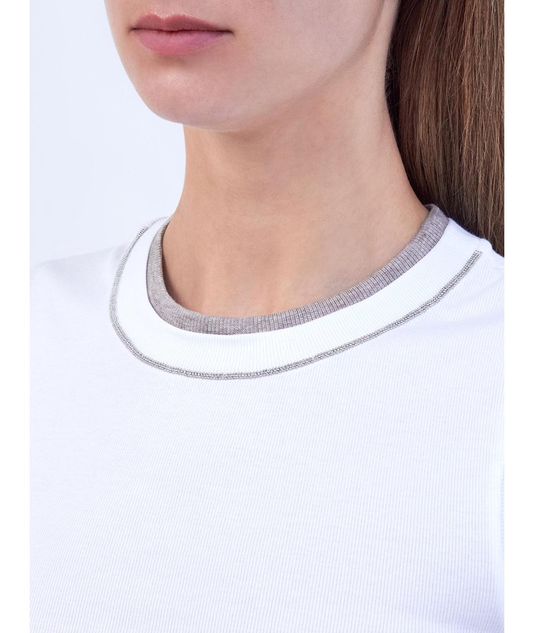 PESERICO Белая хлопковая майка, фото 5