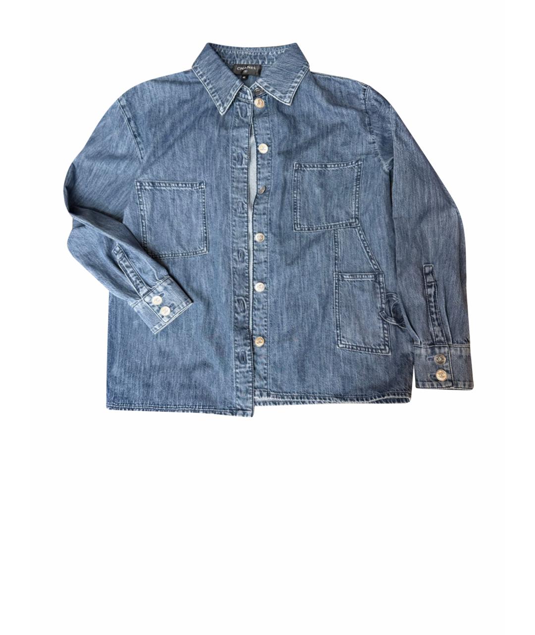 CHANEL Синяя хлопковая рубашка, фото 1