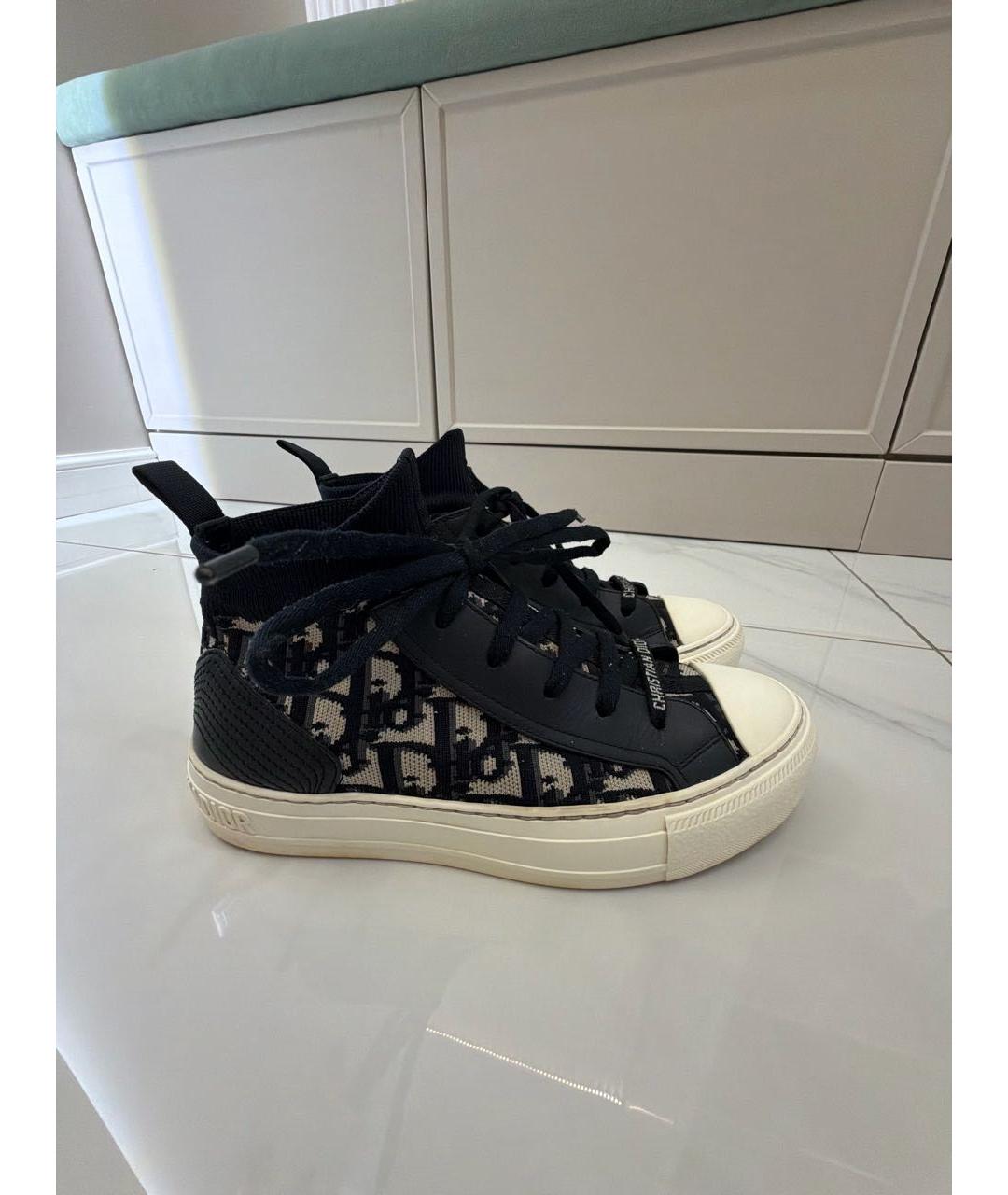 CHRISTIAN DIOR Темно-синие текстильные кеды, фото 7