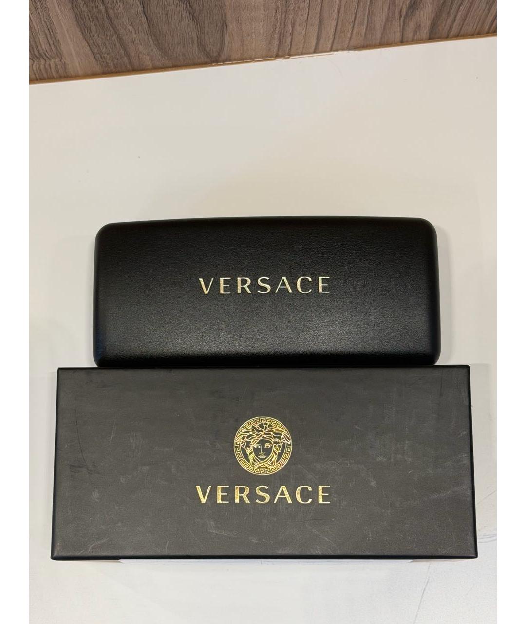 VERSACE Бежевые металлические солнцезащитные очки, фото 5
