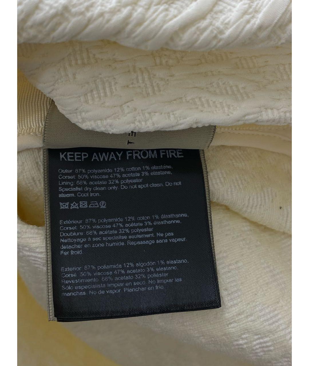 ROLAND MOURET Белое вискозное коктейльное платье, фото 6