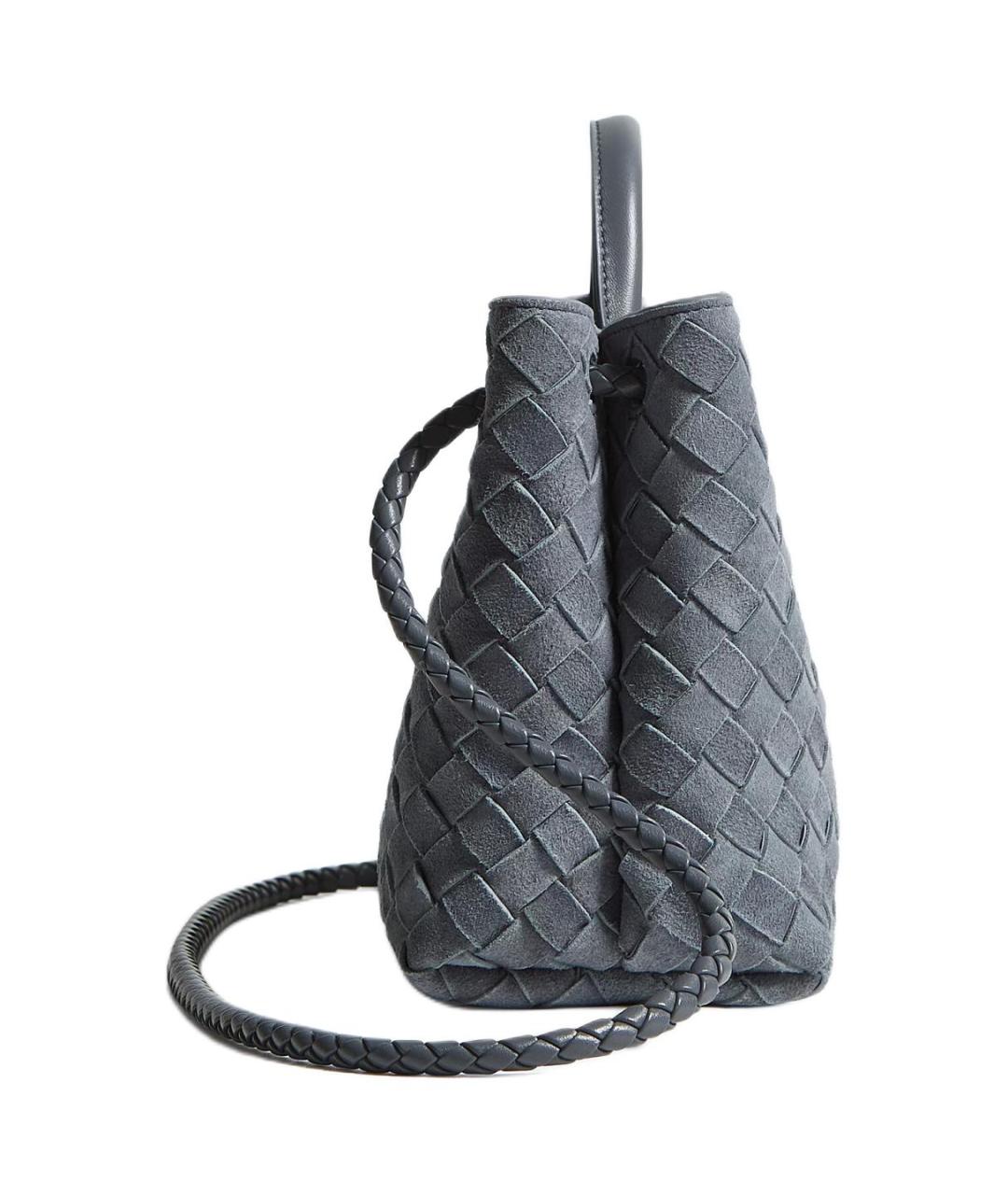 BOTTEGA VENETA Синяя кожаная сумка через плечо, фото 2