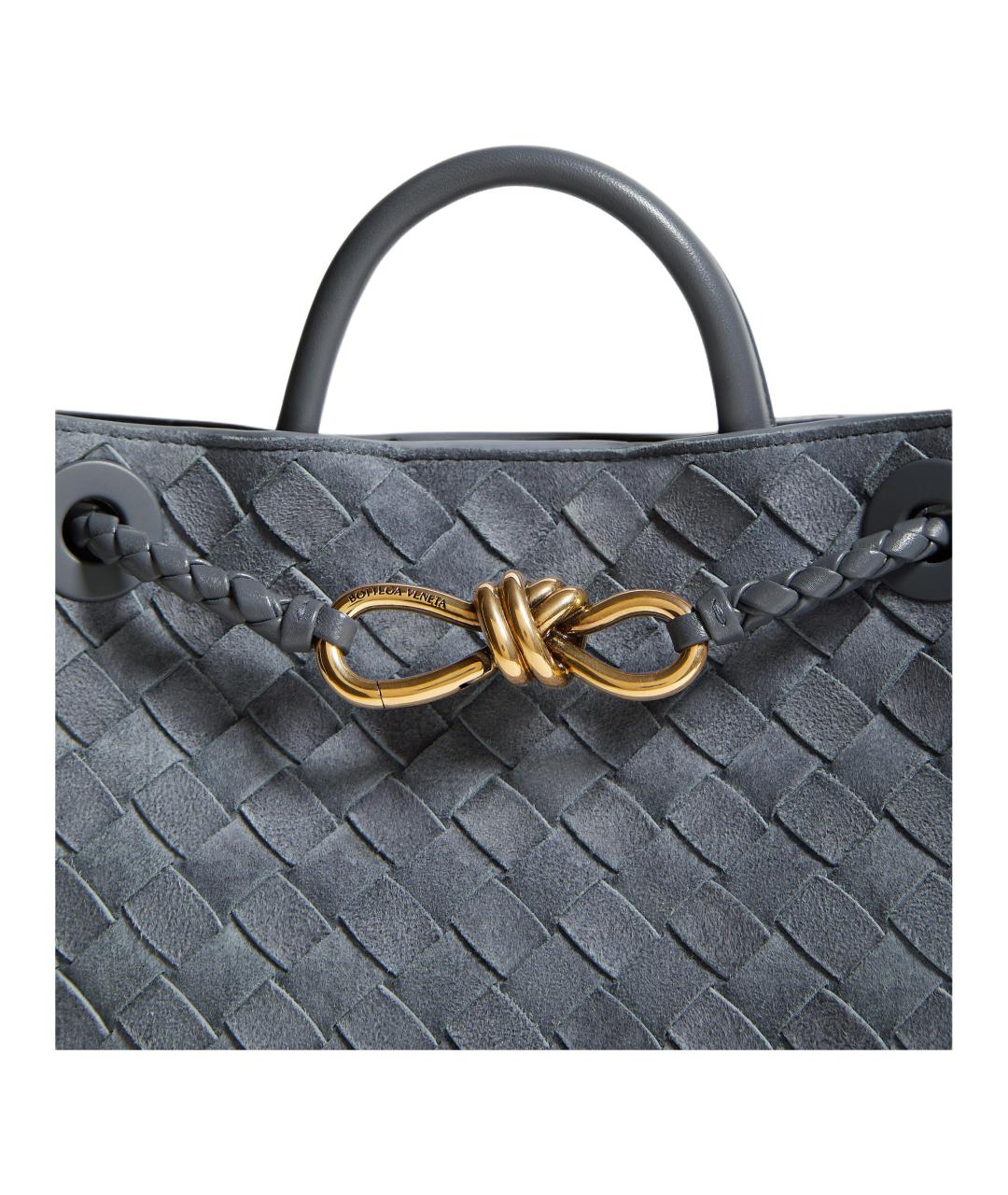 BOTTEGA VENETA Синяя кожаная сумка через плечо, фото 5