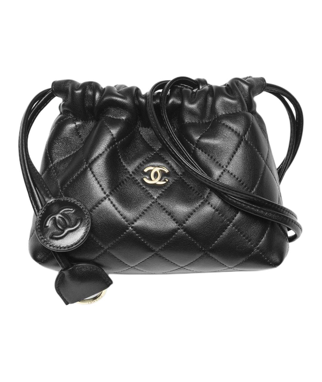 CHANEL Черная кожаная сумка через плечо, фото 1