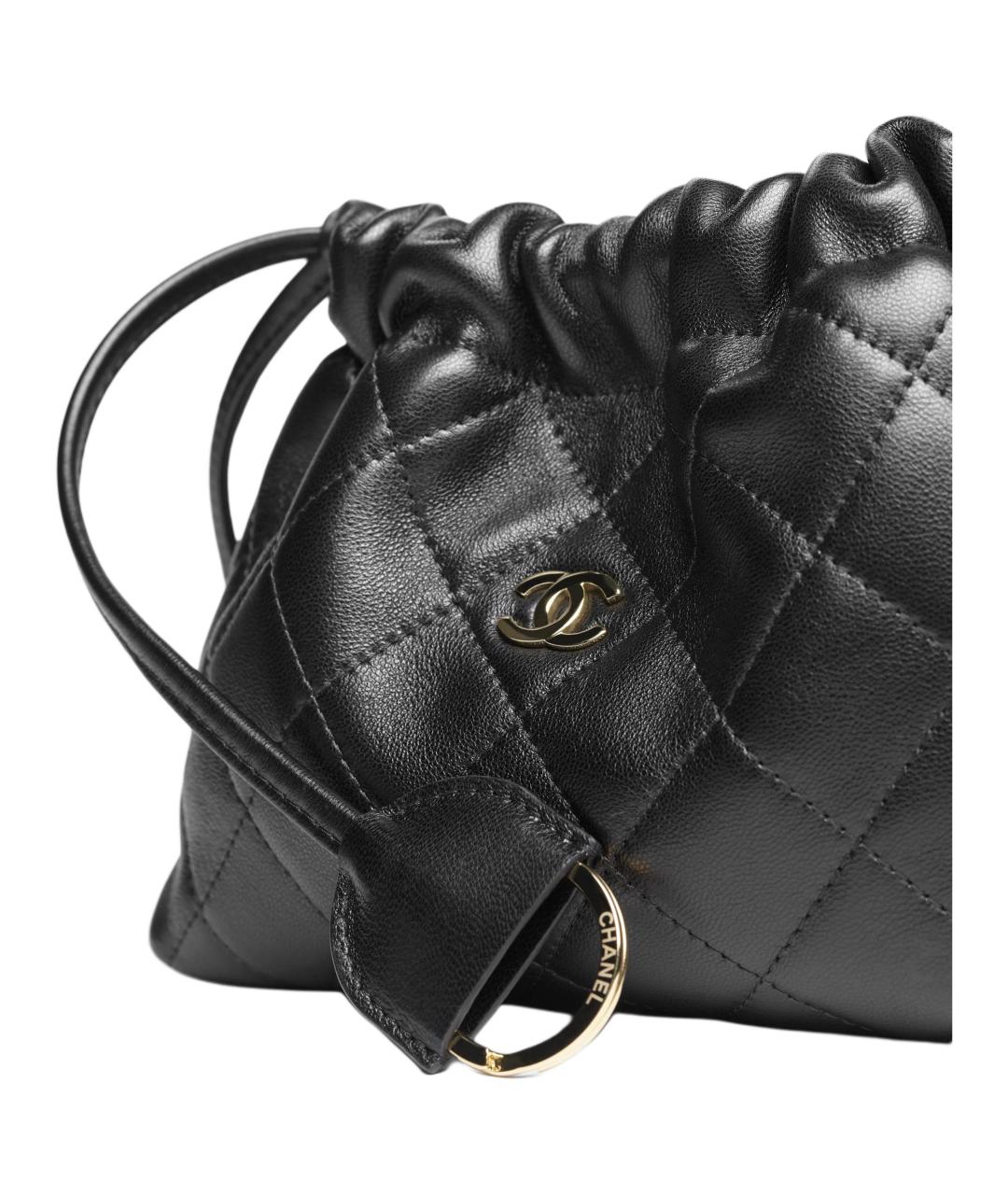 CHANEL Черная кожаная сумка через плечо, фото 3