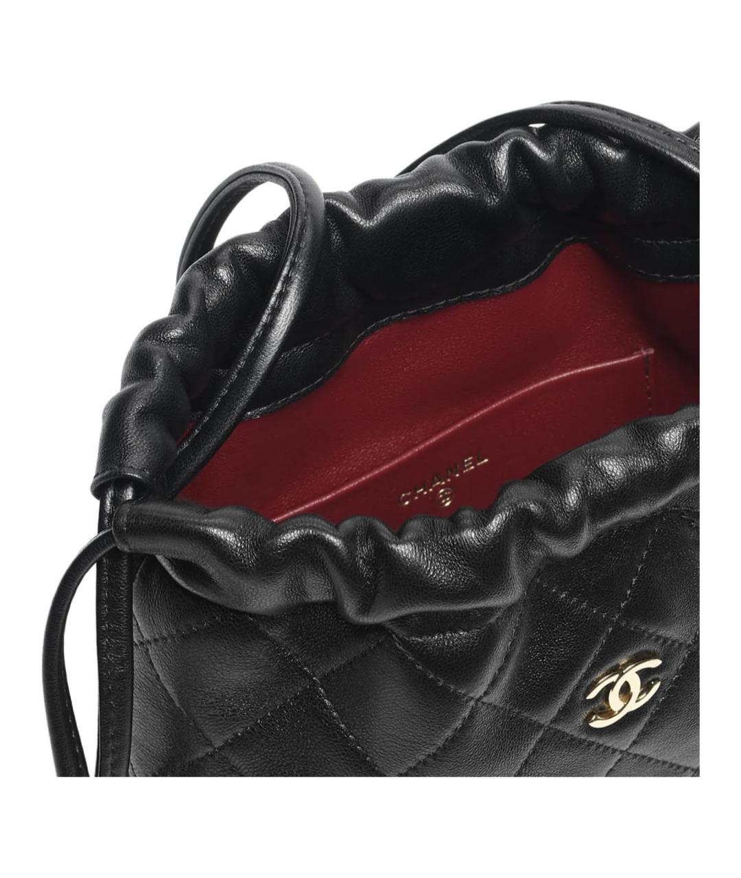 CHANEL Черная кожаная сумка через плечо, фото 4