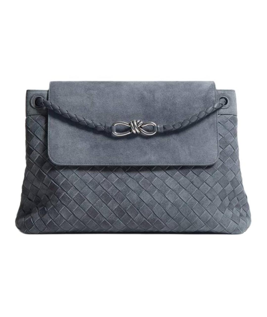 BOTTEGA VENETA Серая хлопковая сумка на плечо, фото 1