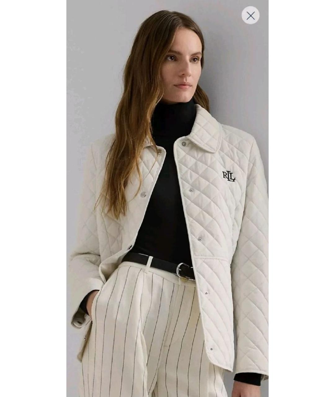 RALPH LAUREN Белая полиэстеровая куртка, фото 2