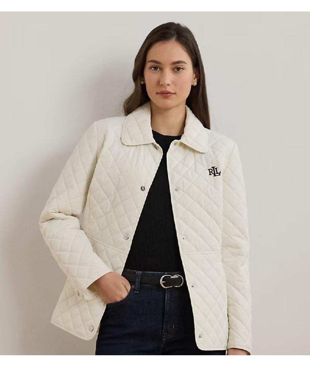 RALPH LAUREN Белая полиэстеровая куртка, фото 3