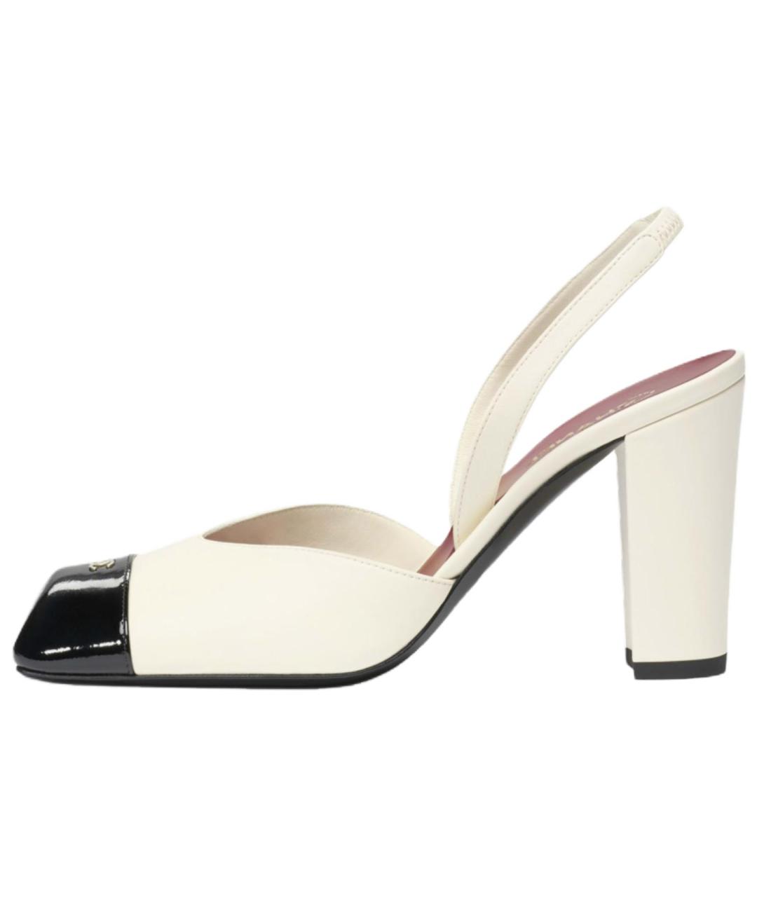 CHANEL Бежевые кожаные туфли, фото 2