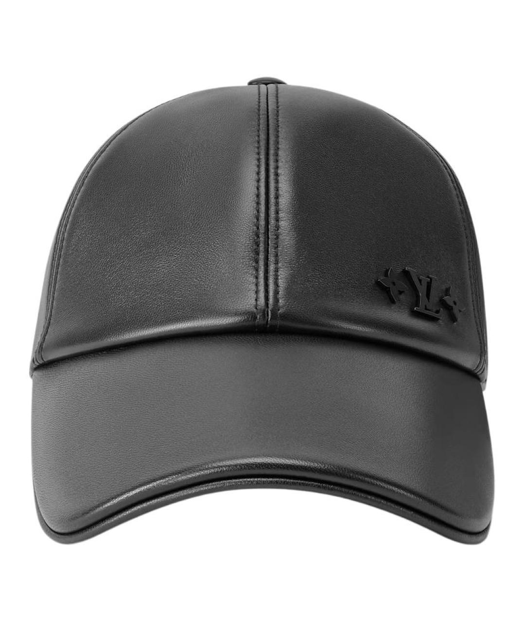 LOUIS VUITTON Черная кожаная кепка/бейсболка, фото 2