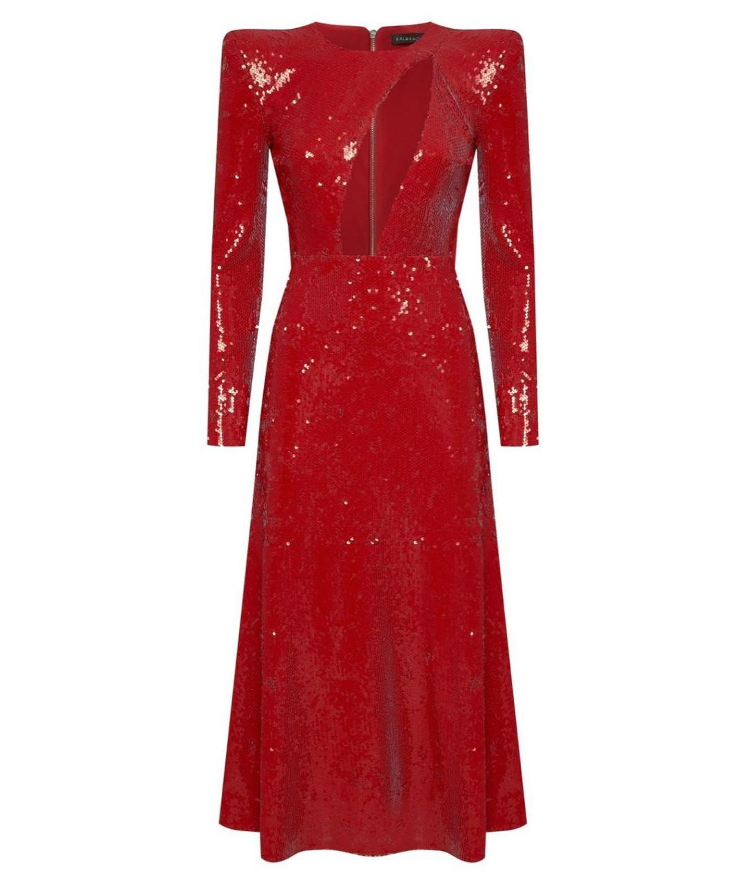KALMANOVICH Красное полиэстеровое вечернее платье, фото 8