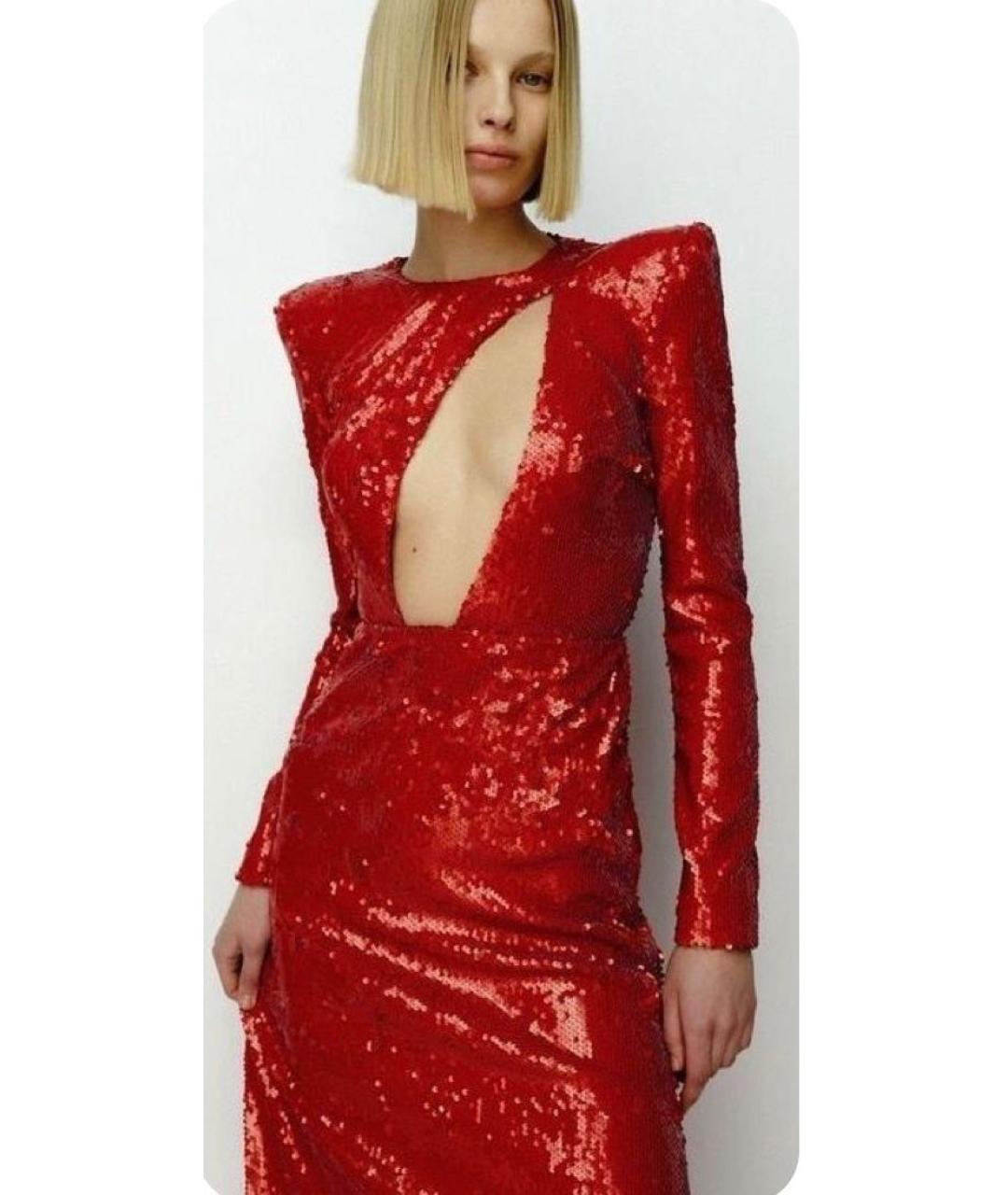 KALMANOVICH Красное полиэстеровое вечернее платье, фото 3