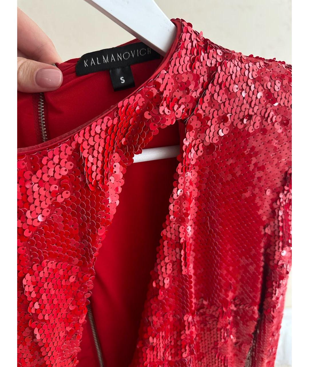 KALMANOVICH Красное полиэстеровое вечернее платье, фото 5