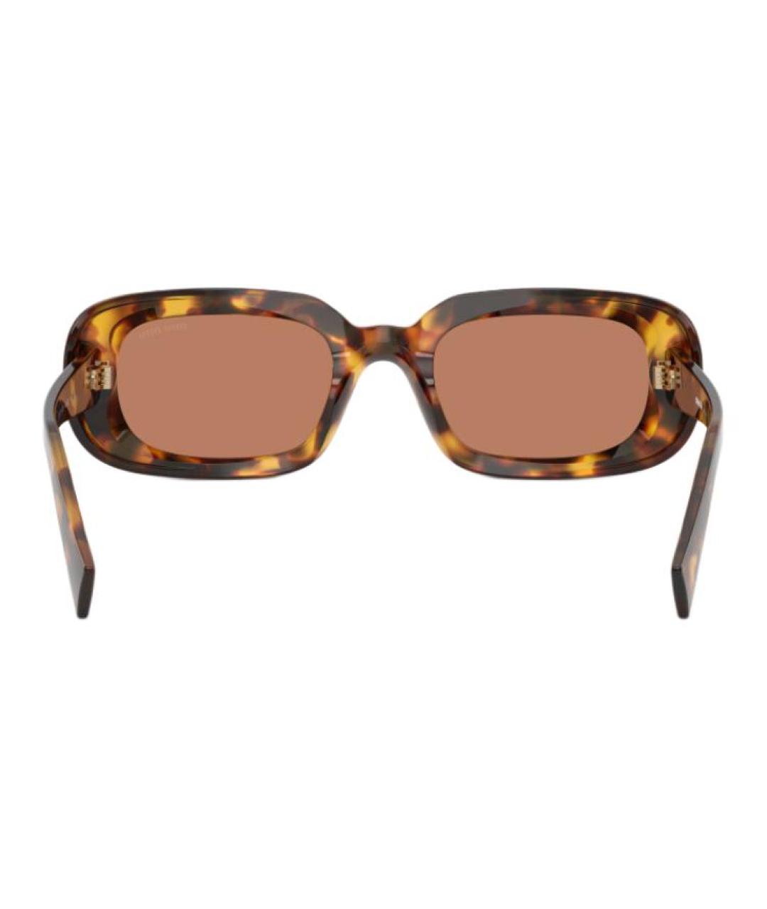 MIU MIU Коричневые пластиковые солнцезащитные очки, фото 3
