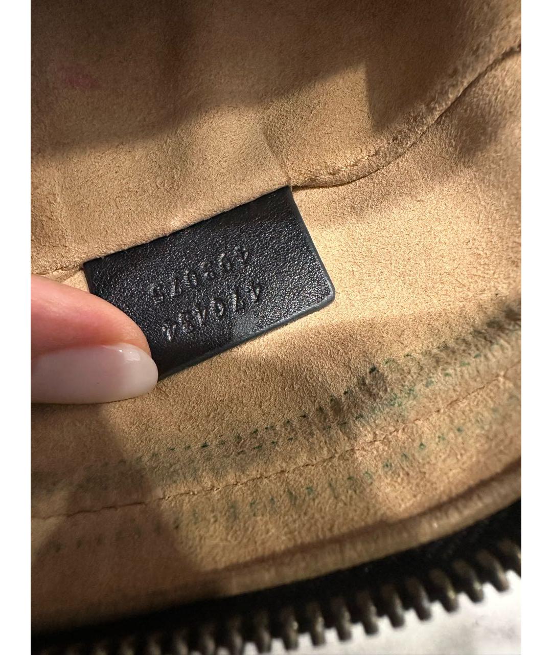 GUCCI Черная кожаная поясная сумка, фото 6