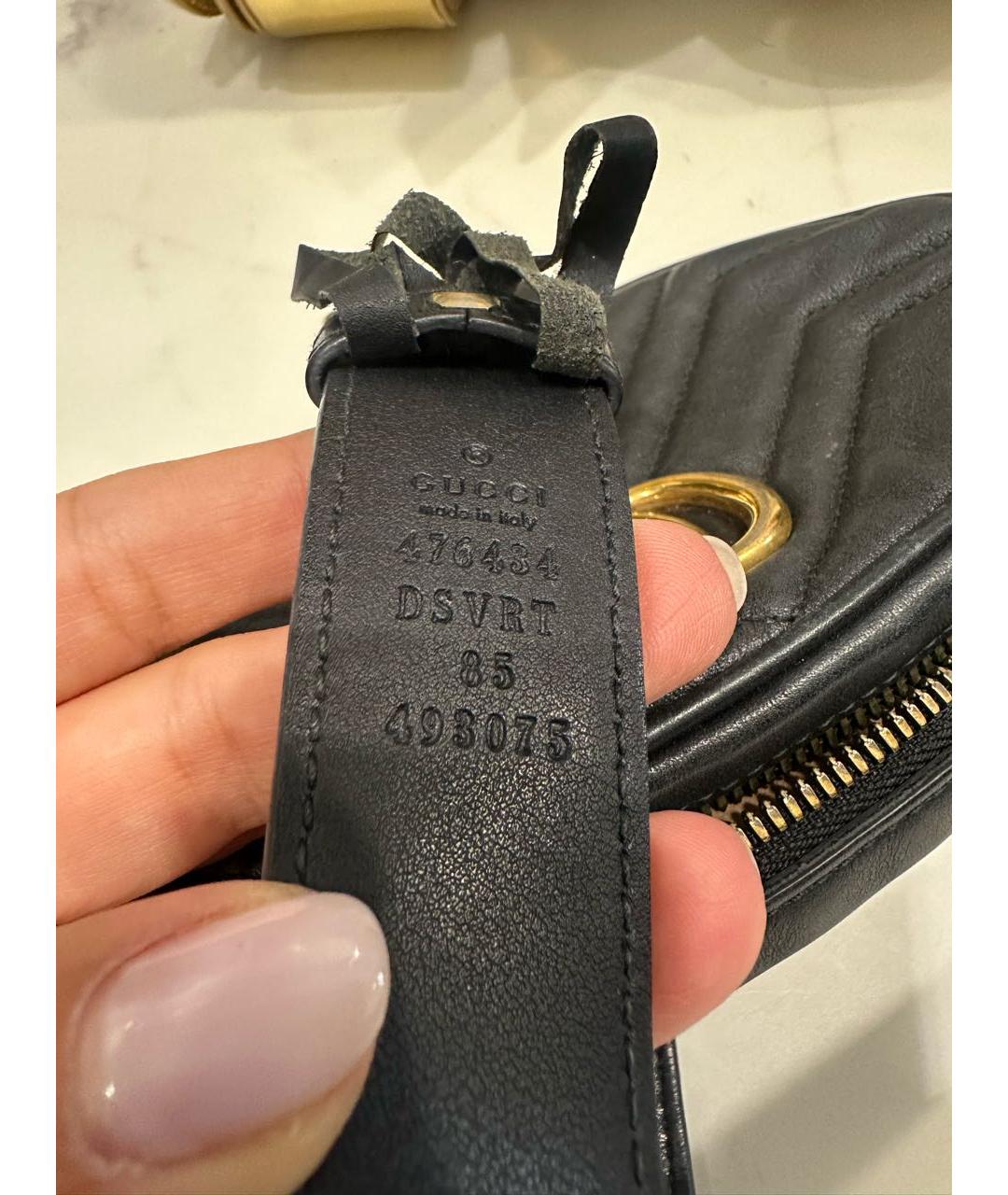 GUCCI Черная кожаная поясная сумка, фото 5