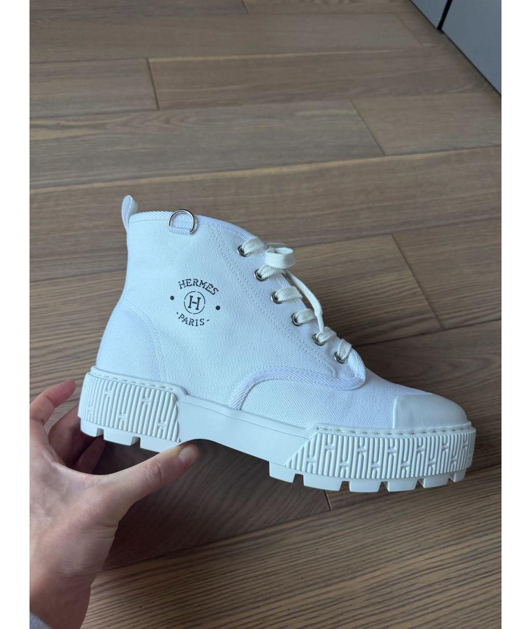 HERMES Белые ботинки, фото 6