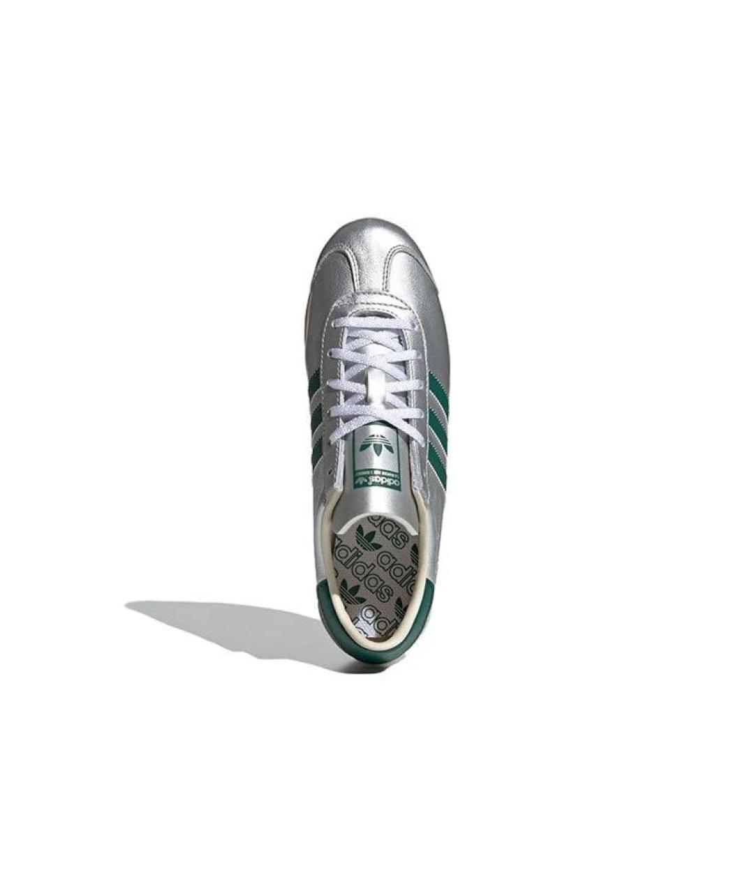 ADIDAS Серебряные кожаные кроссовки, фото 5