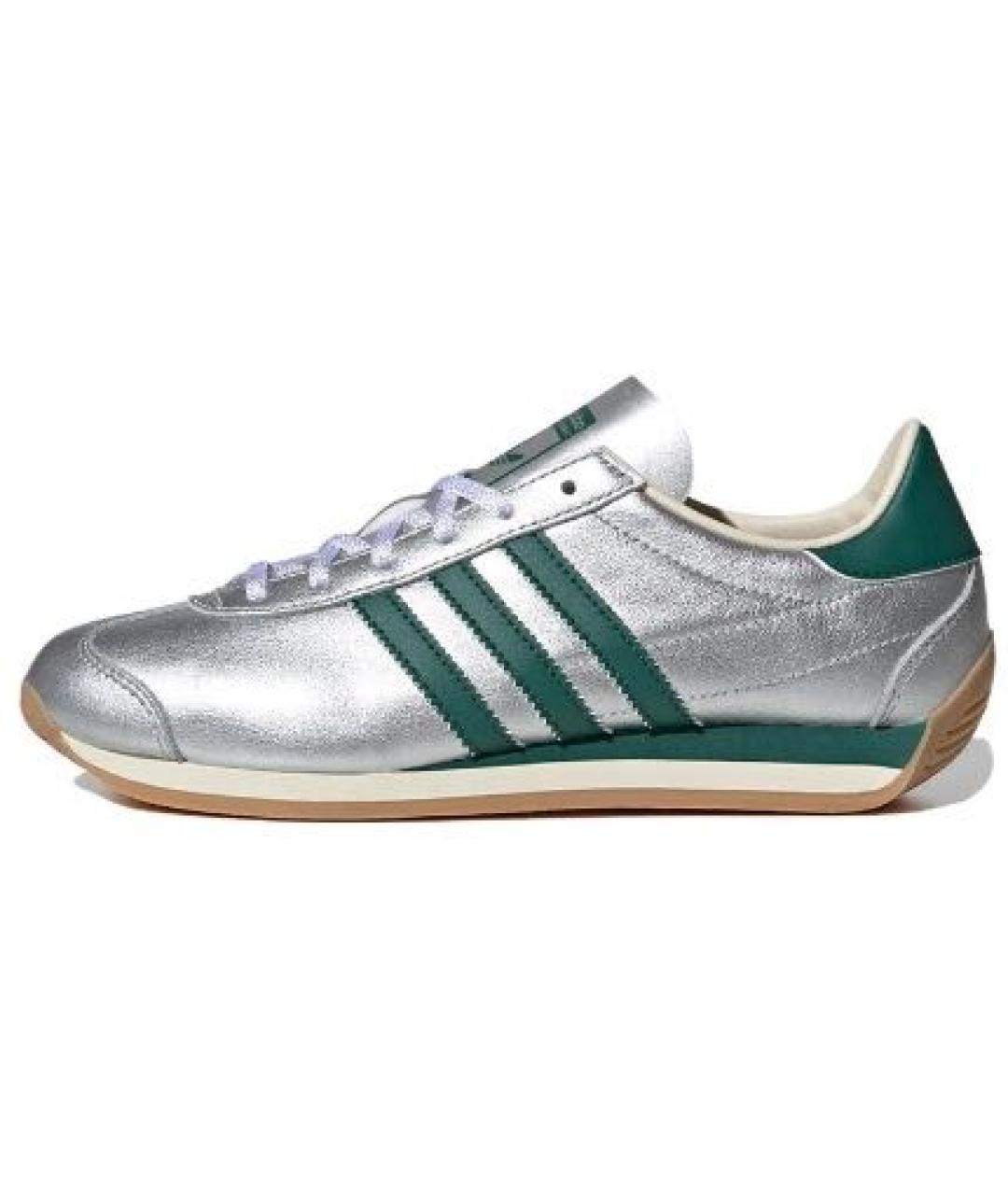 ADIDAS Серебряные кожаные кроссовки, фото 6