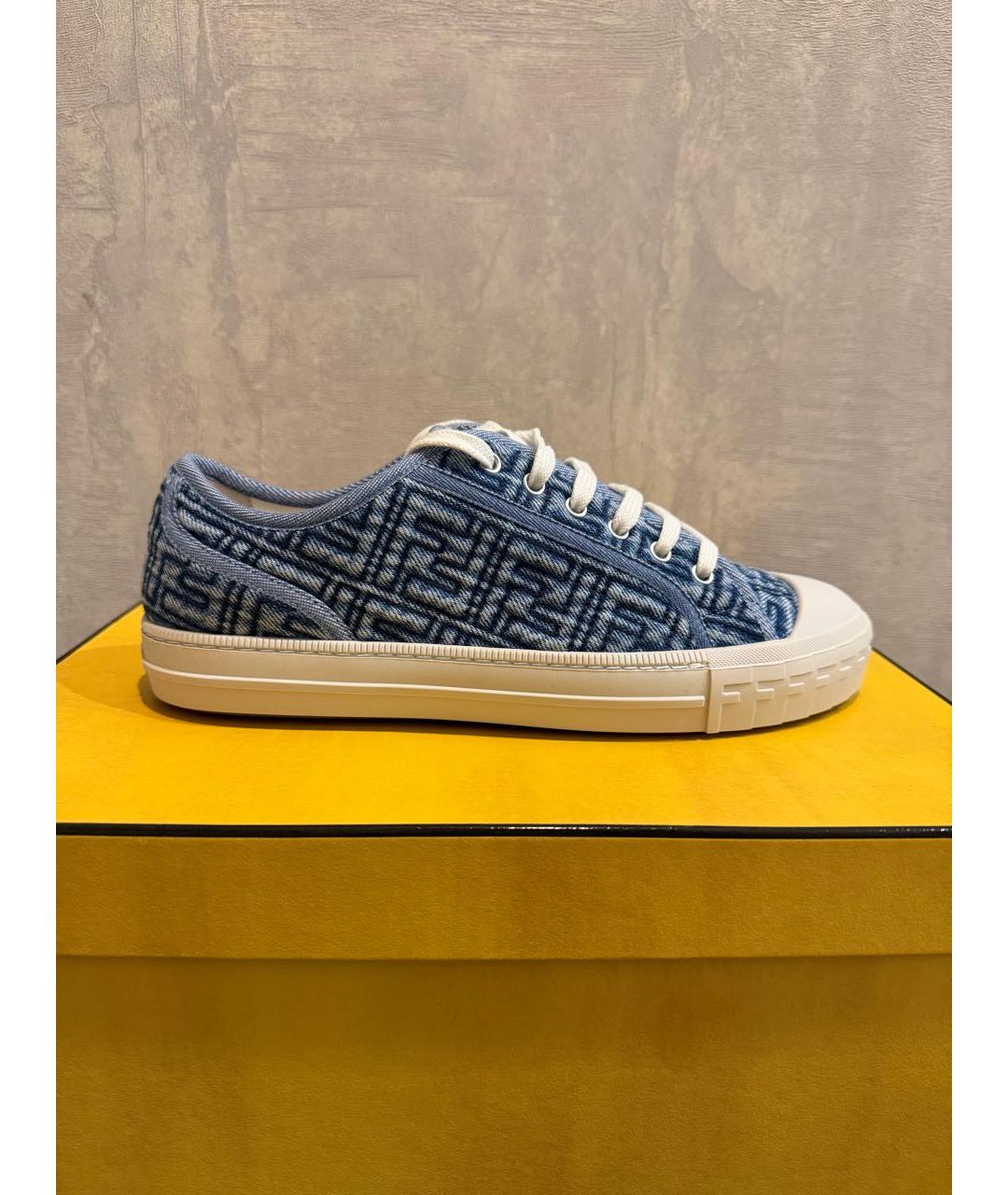 FENDI Мульти текстильные кеды, фото 3