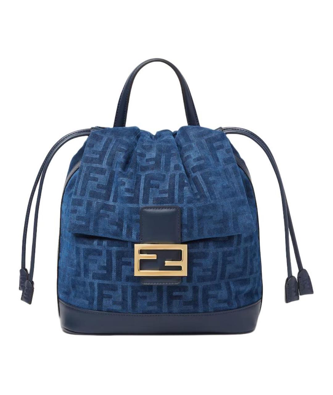 FENDI Синий тканевый рюкзак, фото 1
