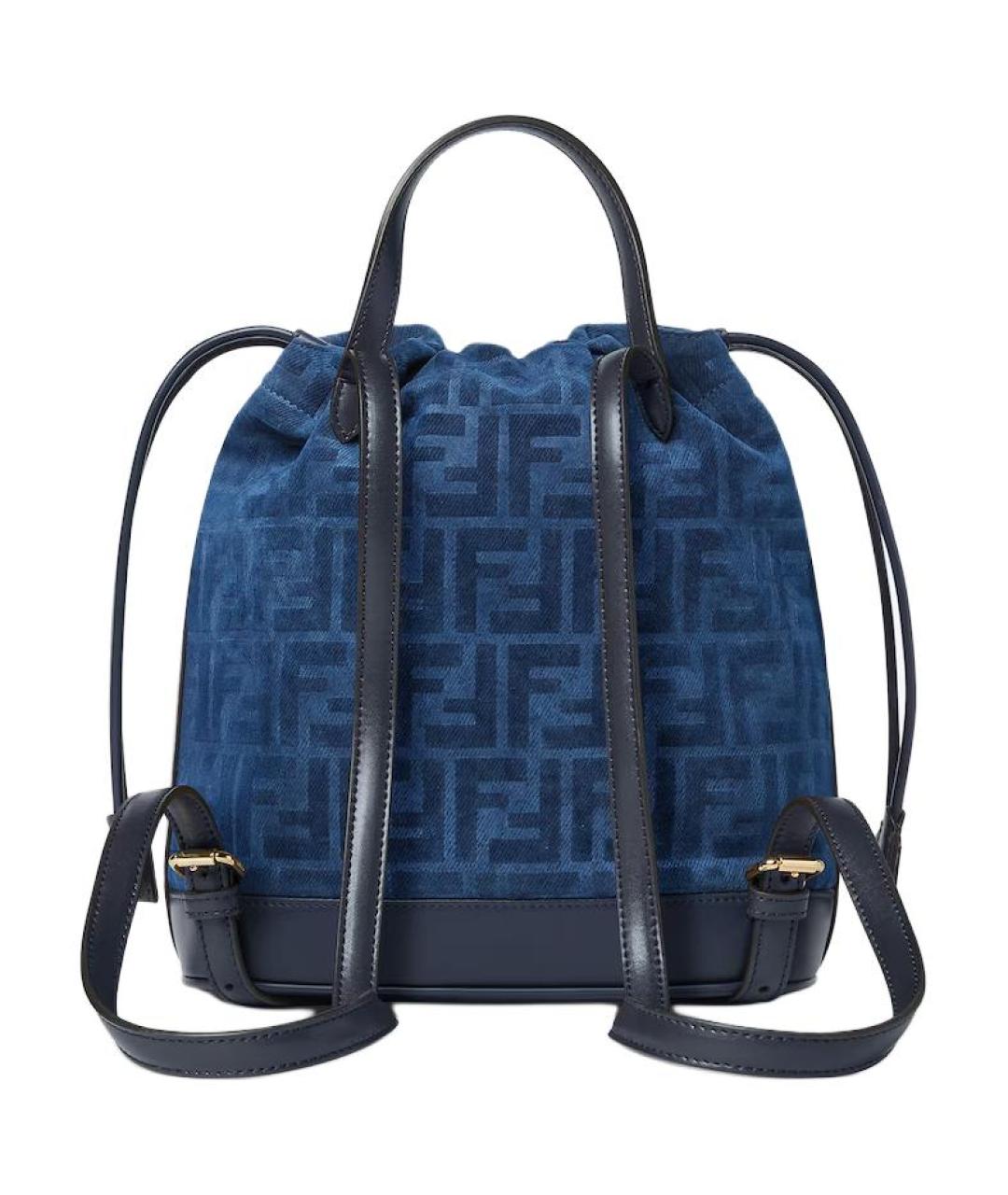 FENDI Синий тканевый рюкзак, фото 3