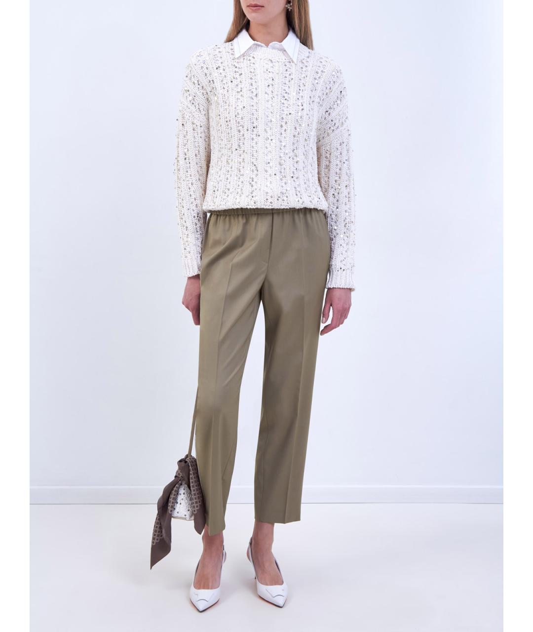 PESERICO Бежевый хлопковый джемпер / свитер, фото 2