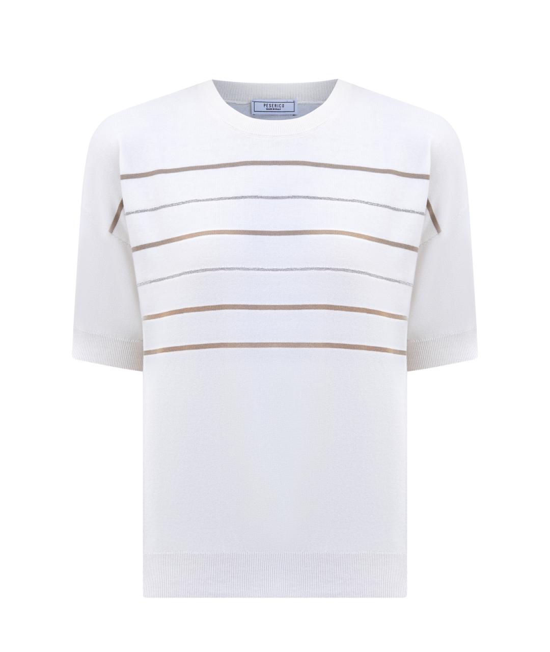 PESERICO Белый хлопковый джемпер / свитер, фото 1
