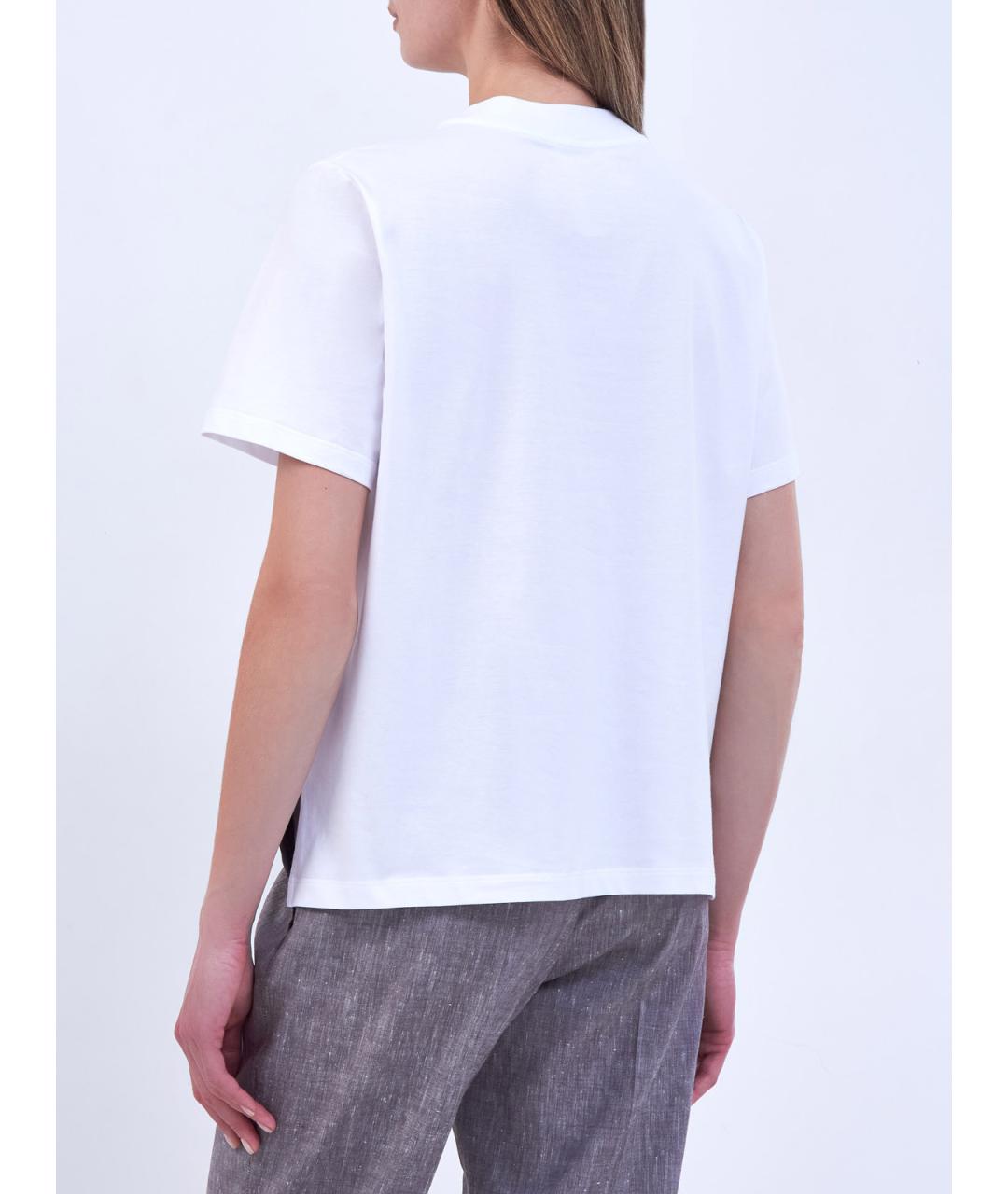 PESERICO Белая хлопковая футболка, фото 4