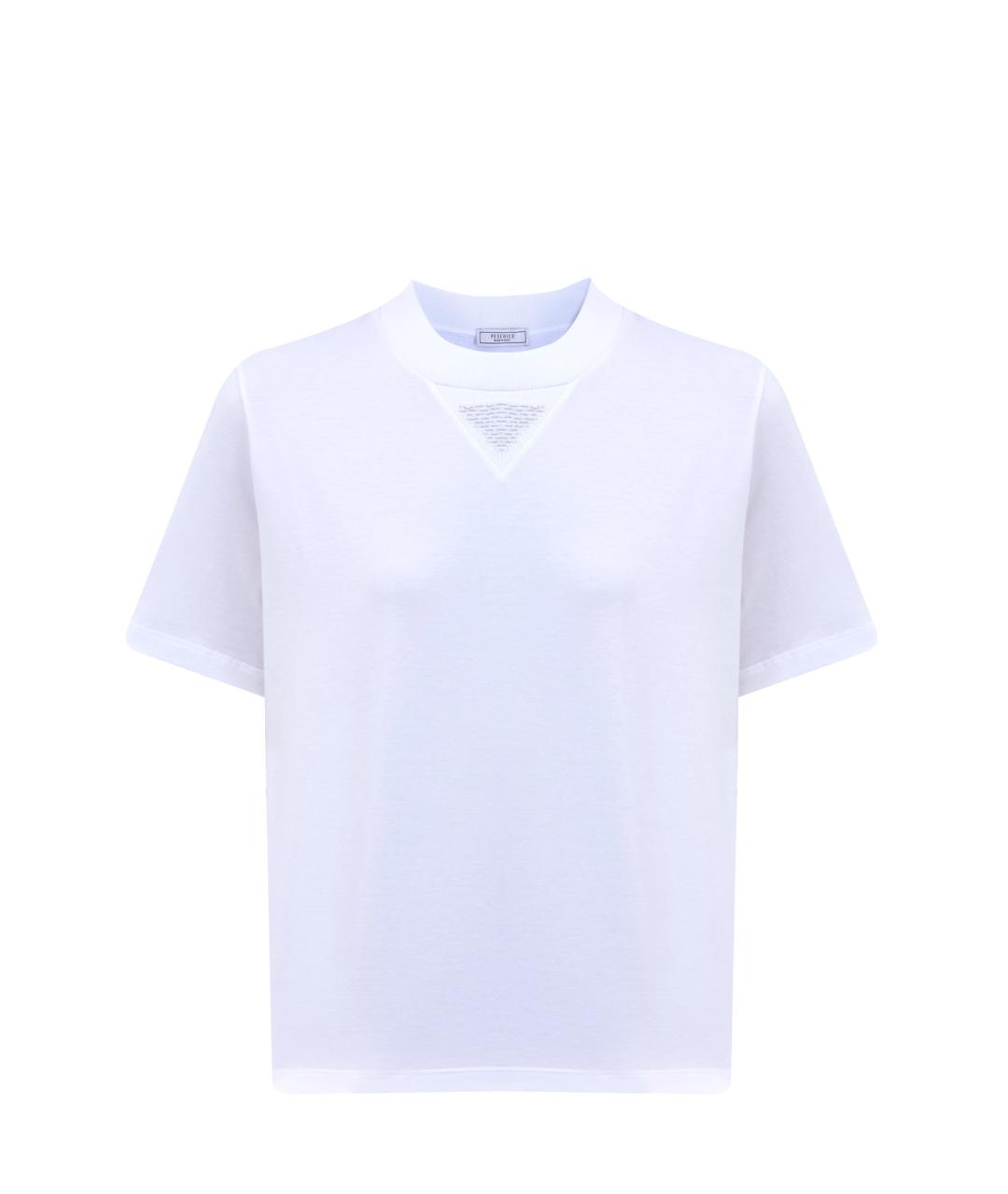 PESERICO Белая хлопковая футболка, фото 1