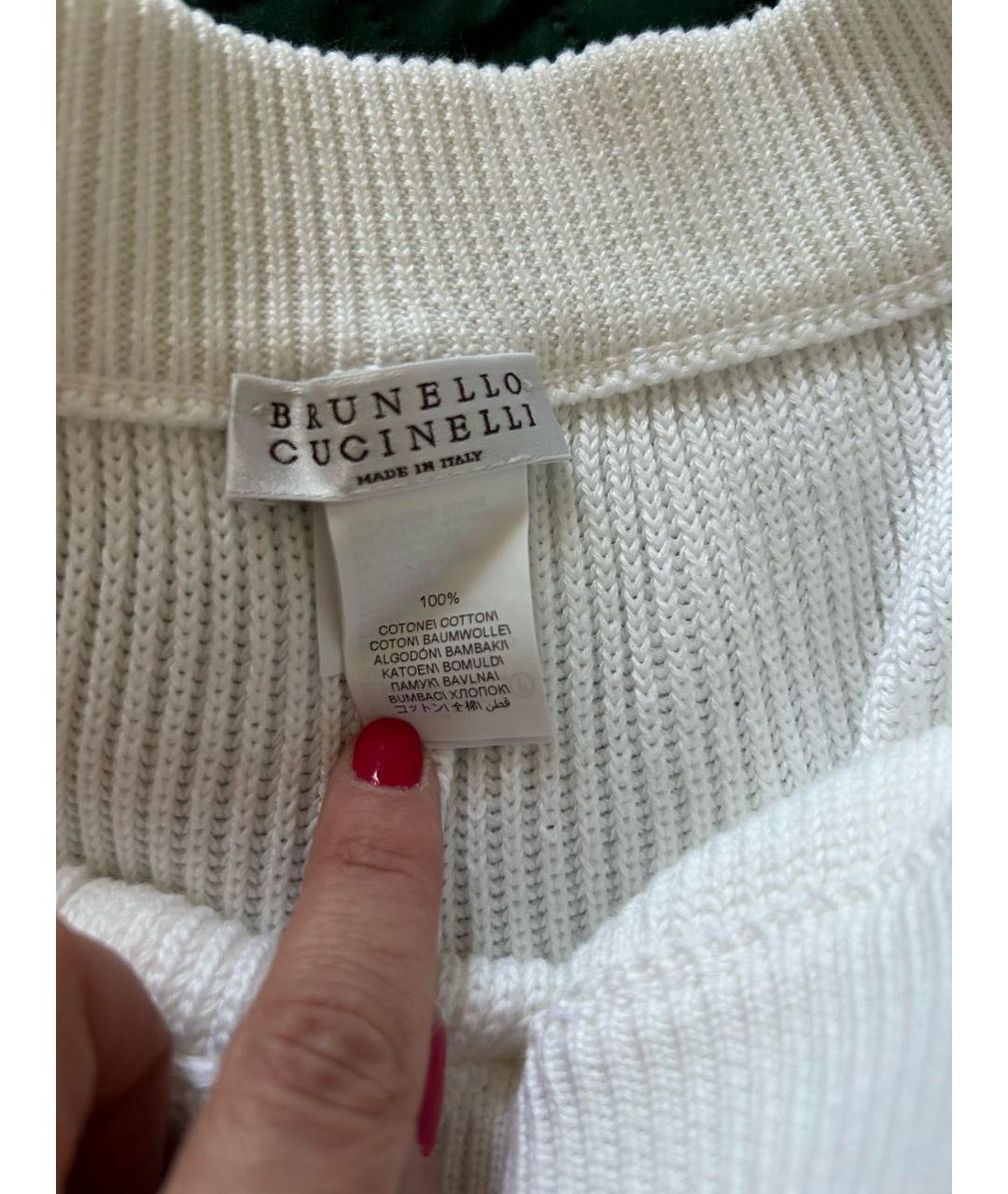 BRUNELLO CUCINELLI Белый хлопковый костюм с брюками, фото 3