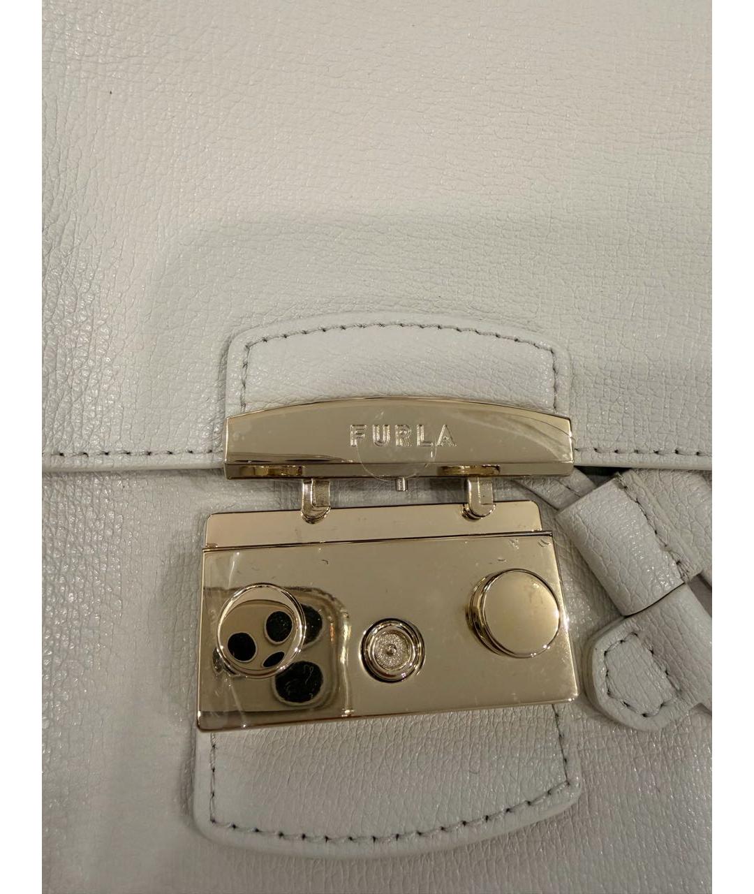 FURLA Белый кожаный рюкзак, фото 5