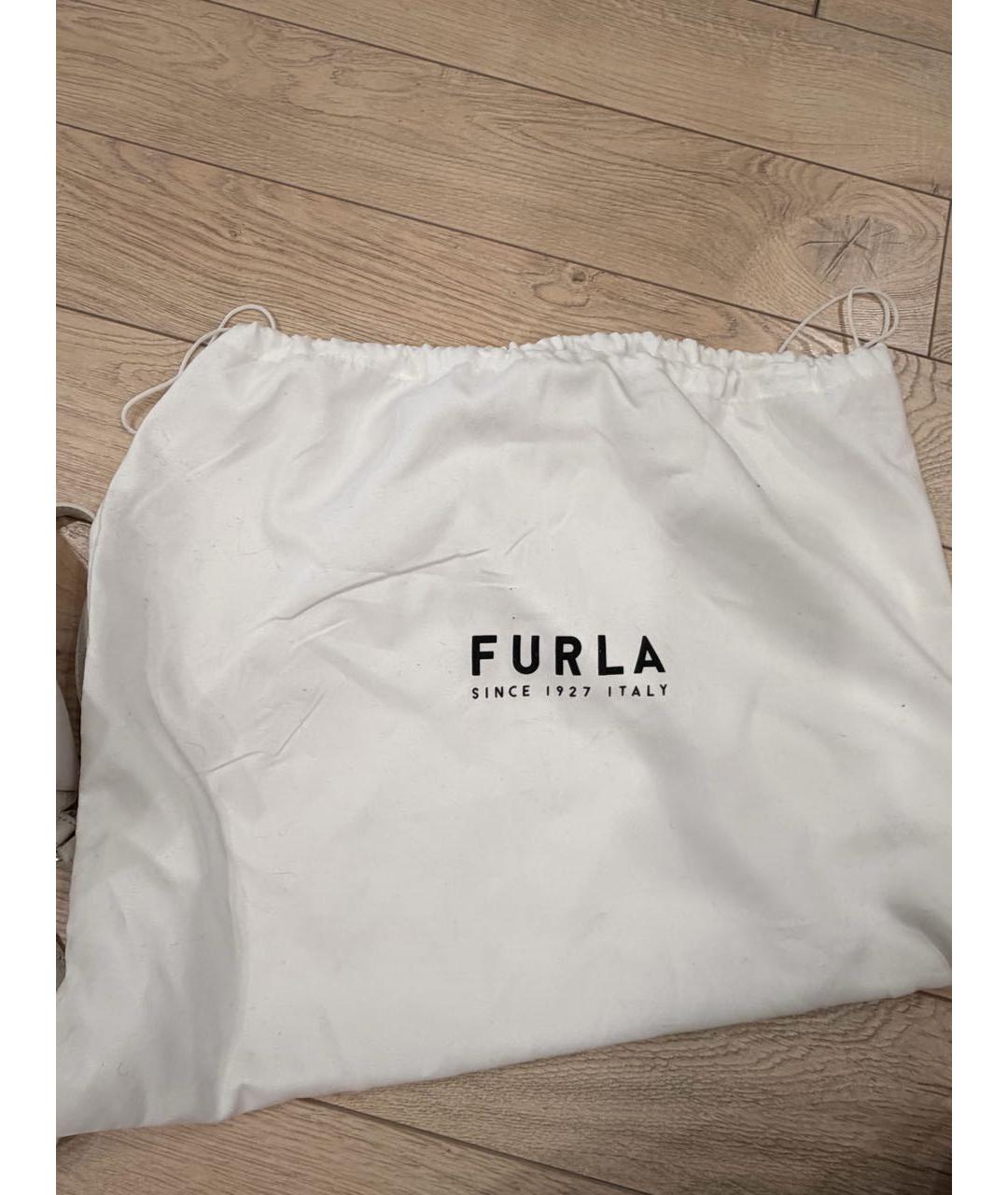 FURLA Белый кожаный рюкзак, фото 7