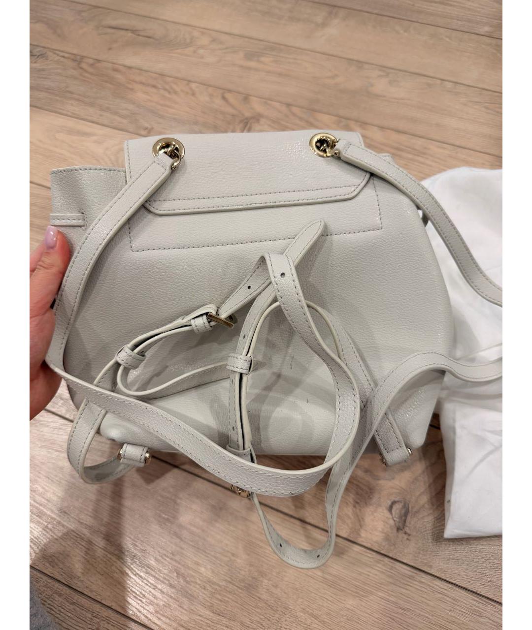 FURLA Белый кожаный рюкзак, фото 3