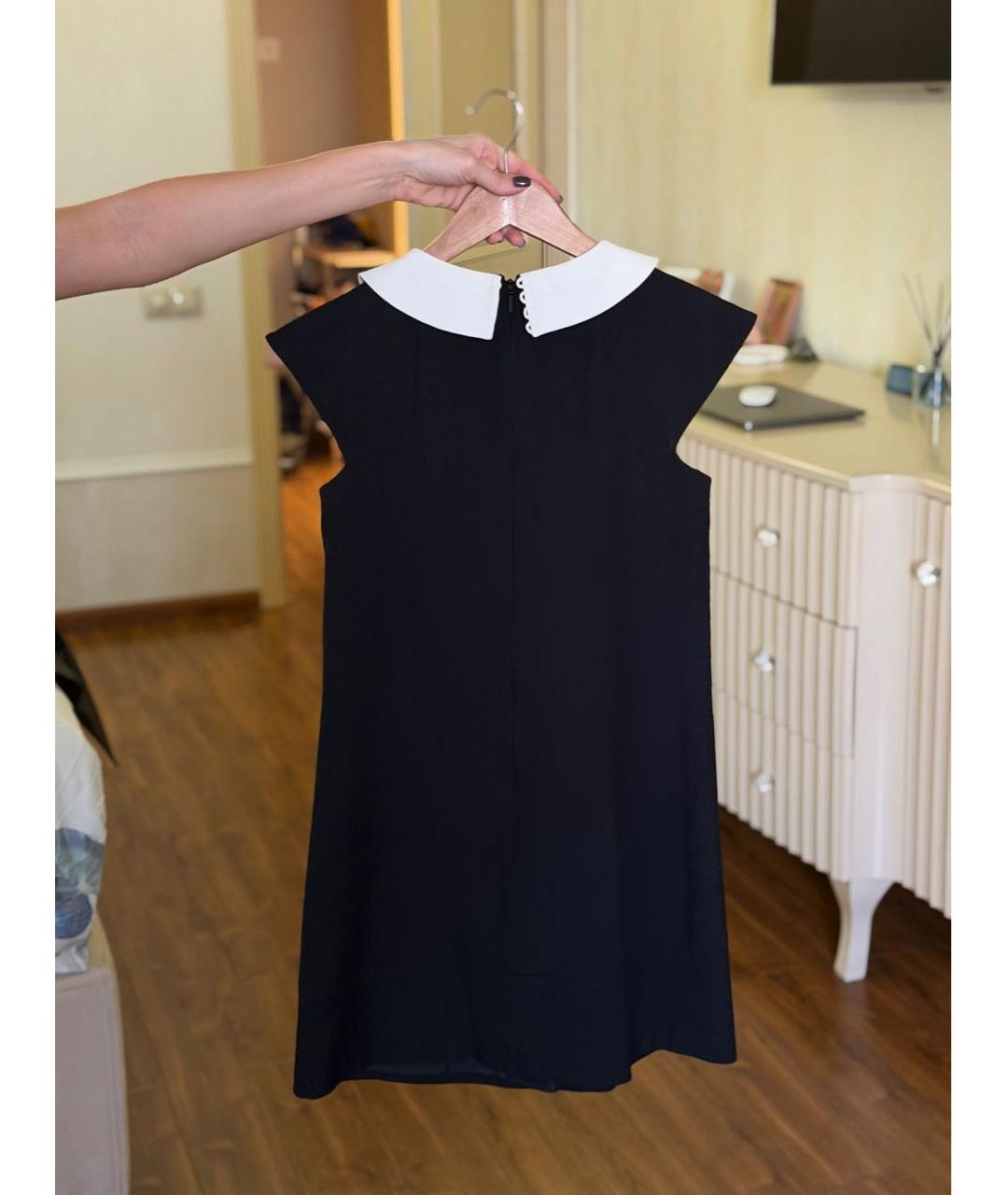 SAINT LAURENT Черное шерстяное повседневное платье, фото 2