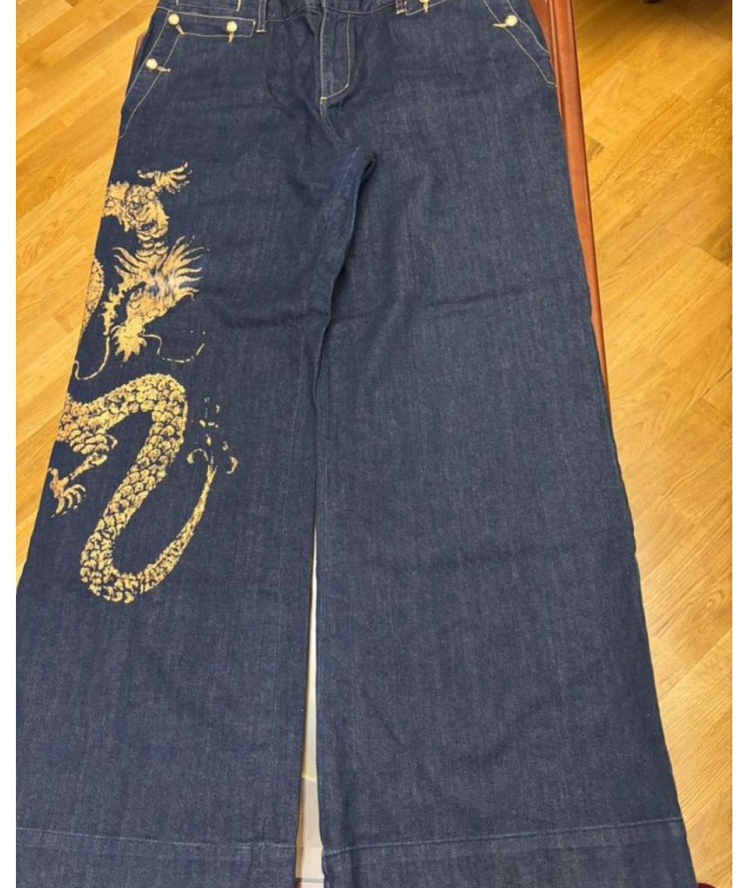 RALPH LAUREN Темно-синие хлопко-эластановые джинсы клеш, фото 3